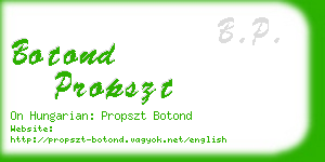 botond propszt business card